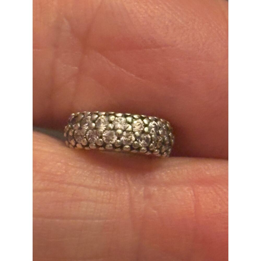 Authentic Pandora Clear CZ Pave Spacer Charm Sterling Silver S925 ALE